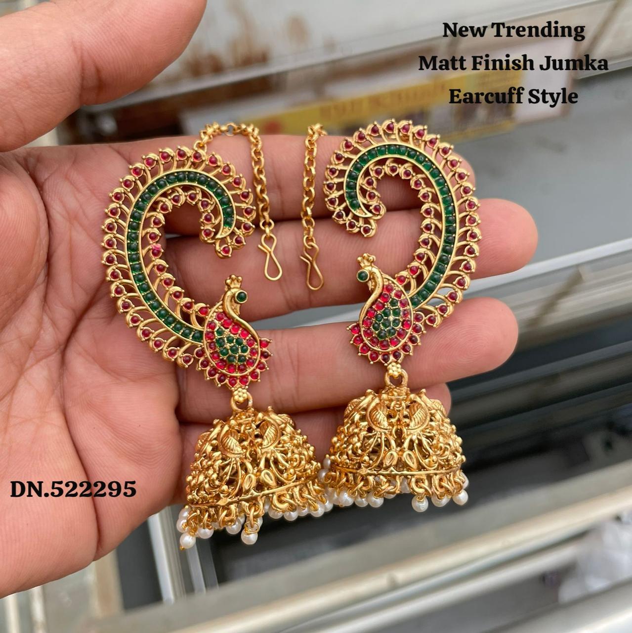NEW DEGINER TEMPLE JEWELLLERY EARING IN EARCUFF PATERN